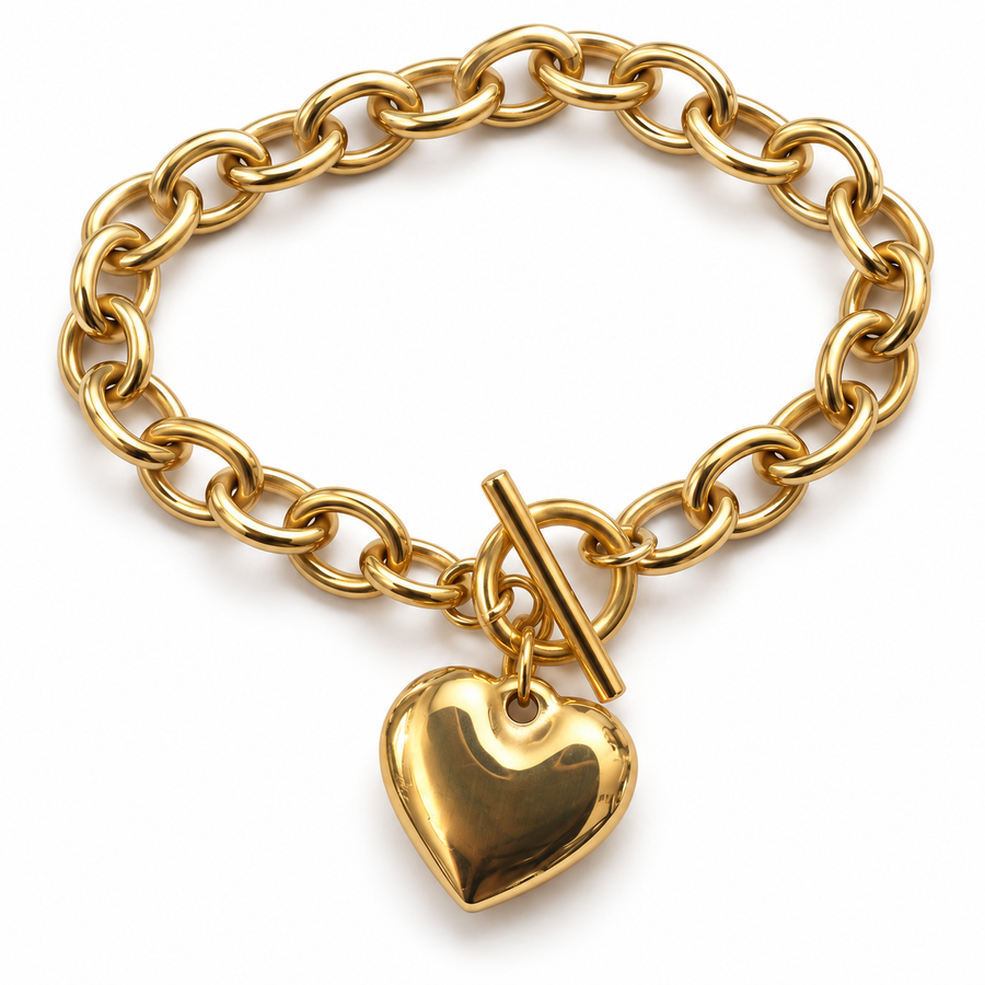 Heart Toggle Bracelet - Detail 1
