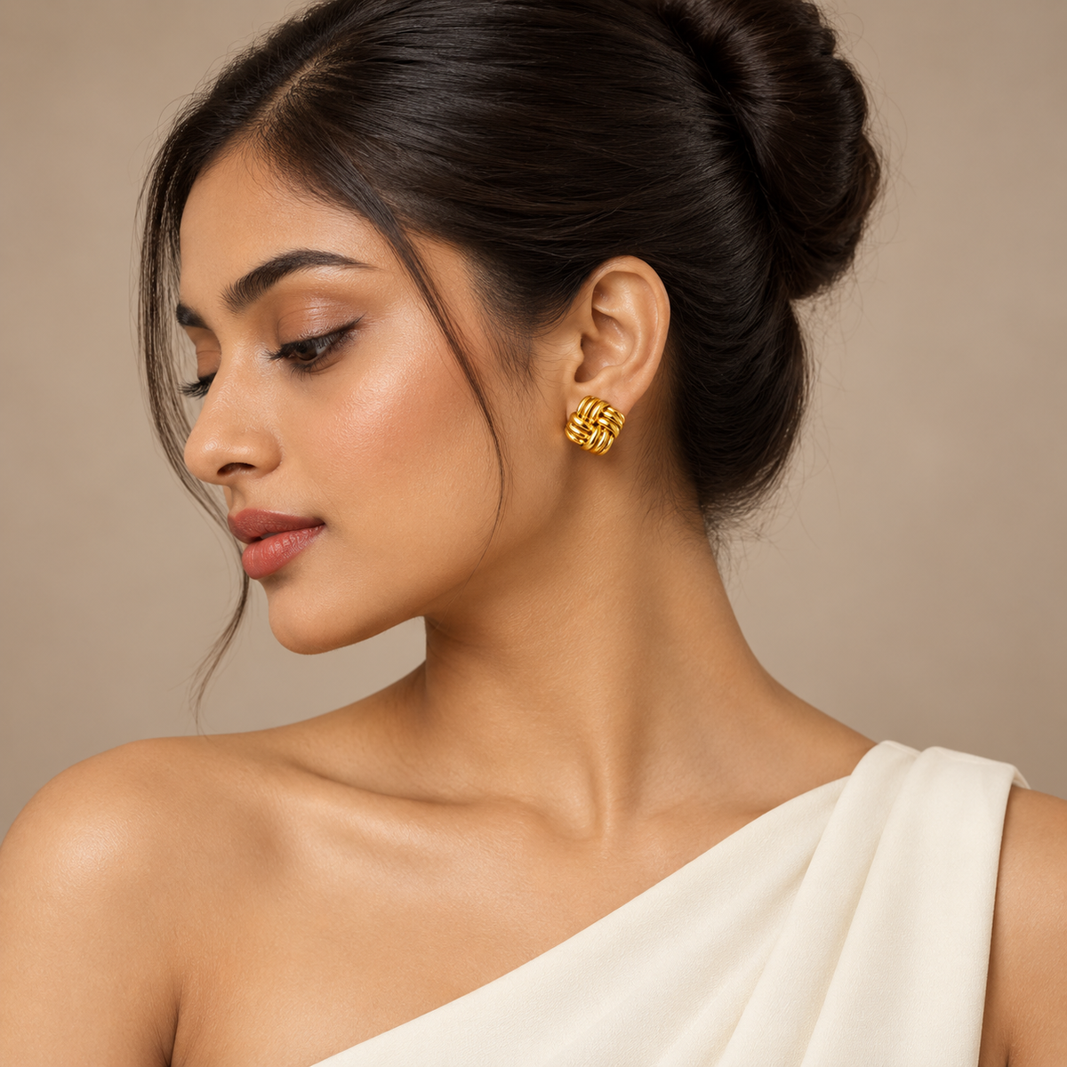 Modern Shapes Trio Earring Set - Detail 1