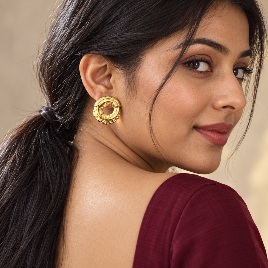 Modern Shapes Trio Earring Set - Detail 2