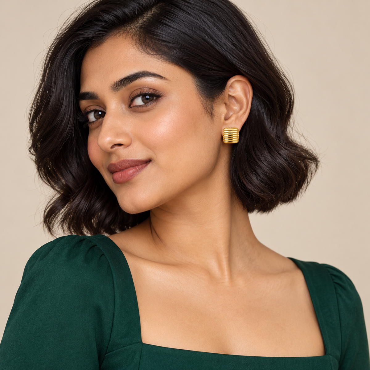 Sunlit Statement Earring Set - Model