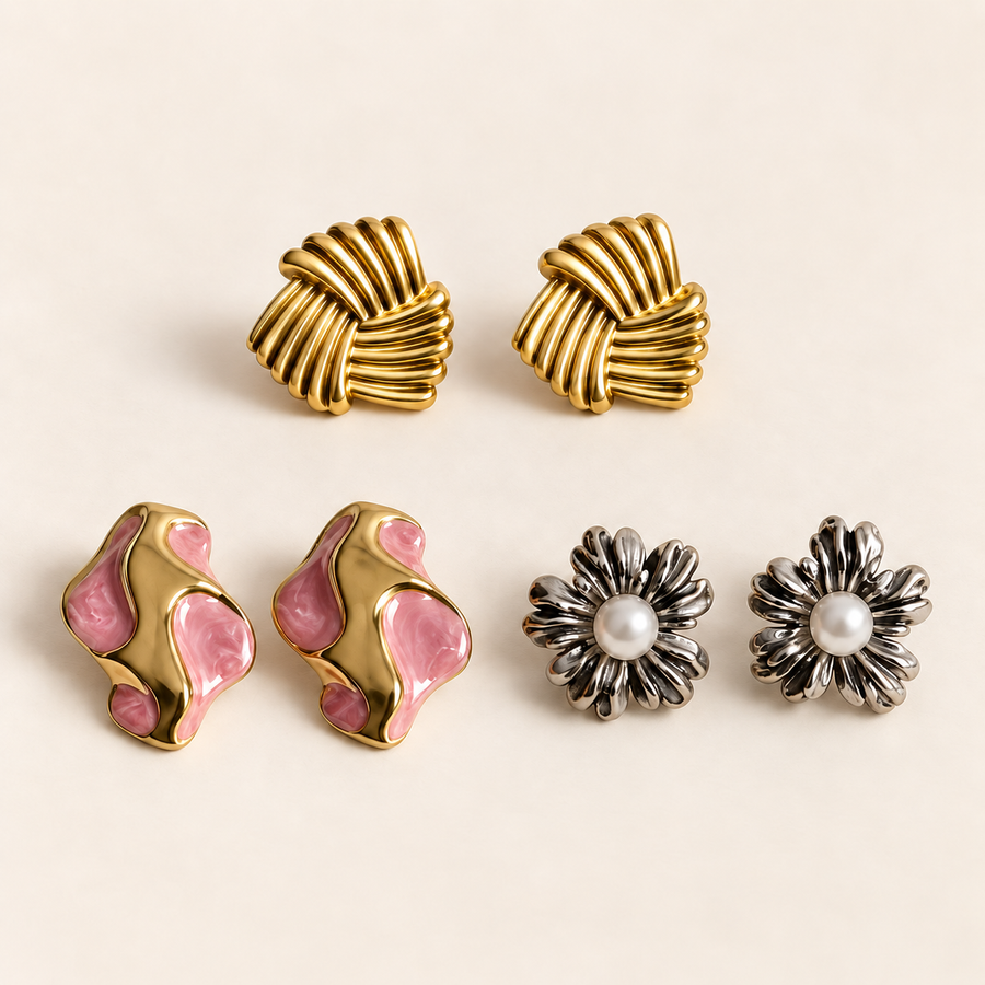 Mixed Blossom Earring Set - Main