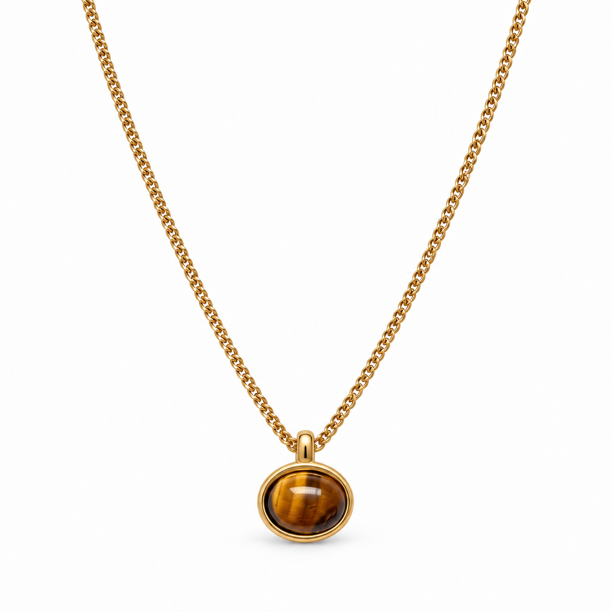 Oval Tiger Eye Necklace - Main