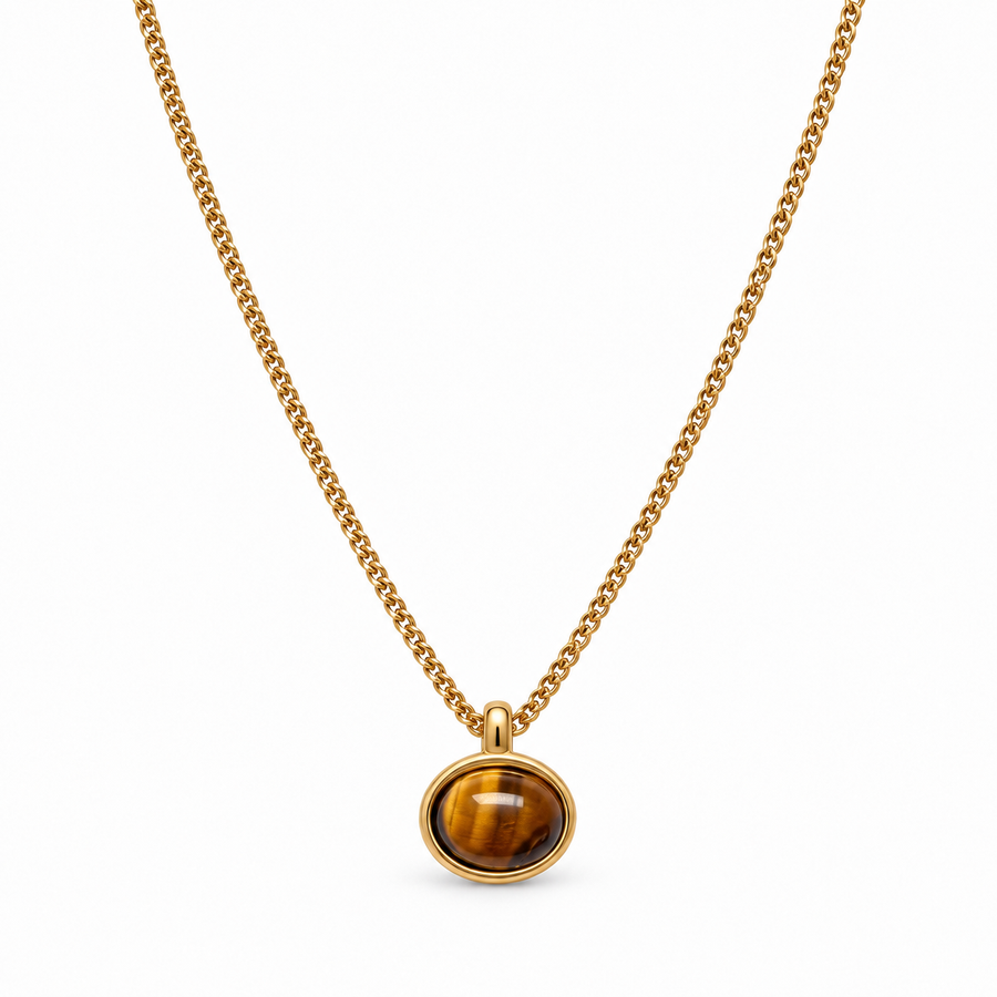 Oval Tiger Eye Necklace - Main