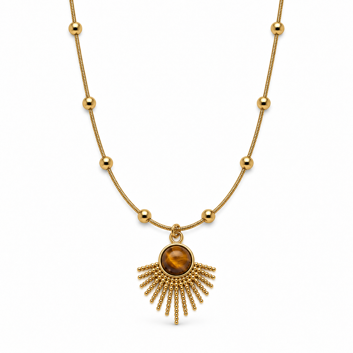 Fan Tiger Eye Necklace - Main