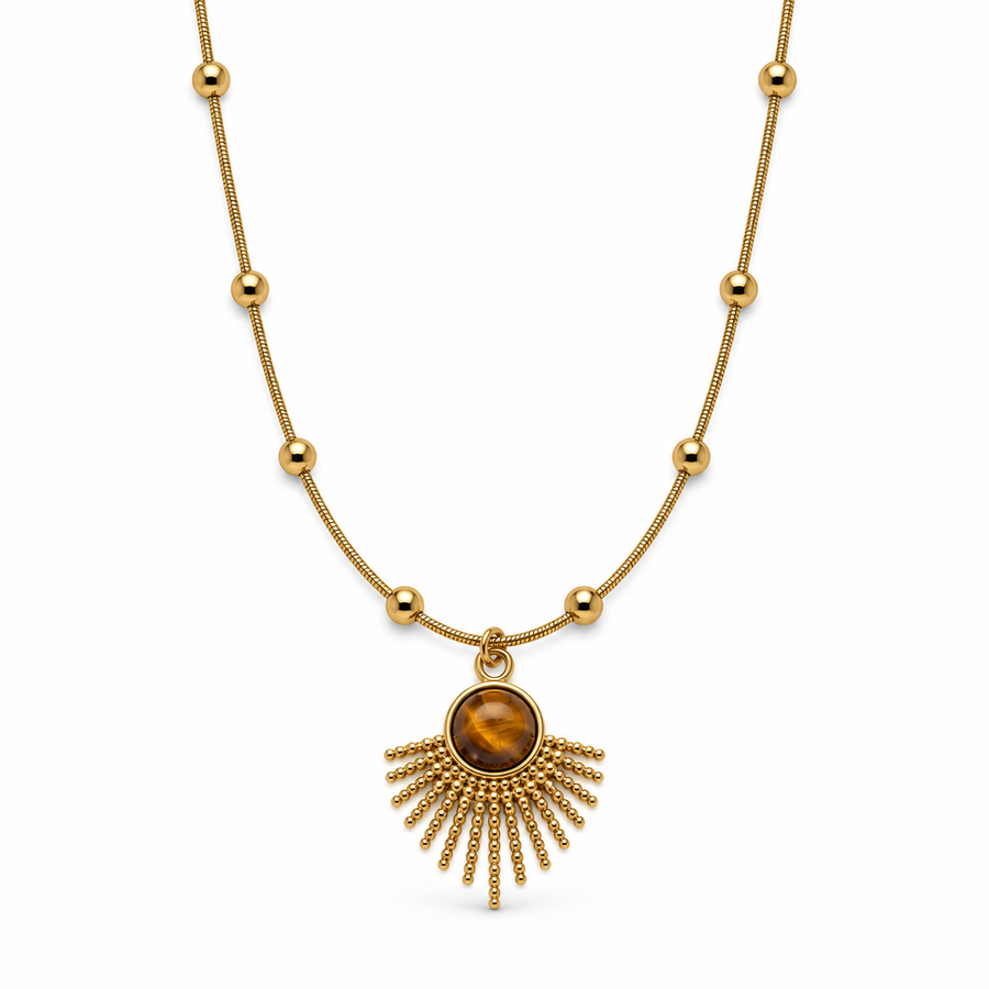 Fan Tiger Eye Necklace - Main