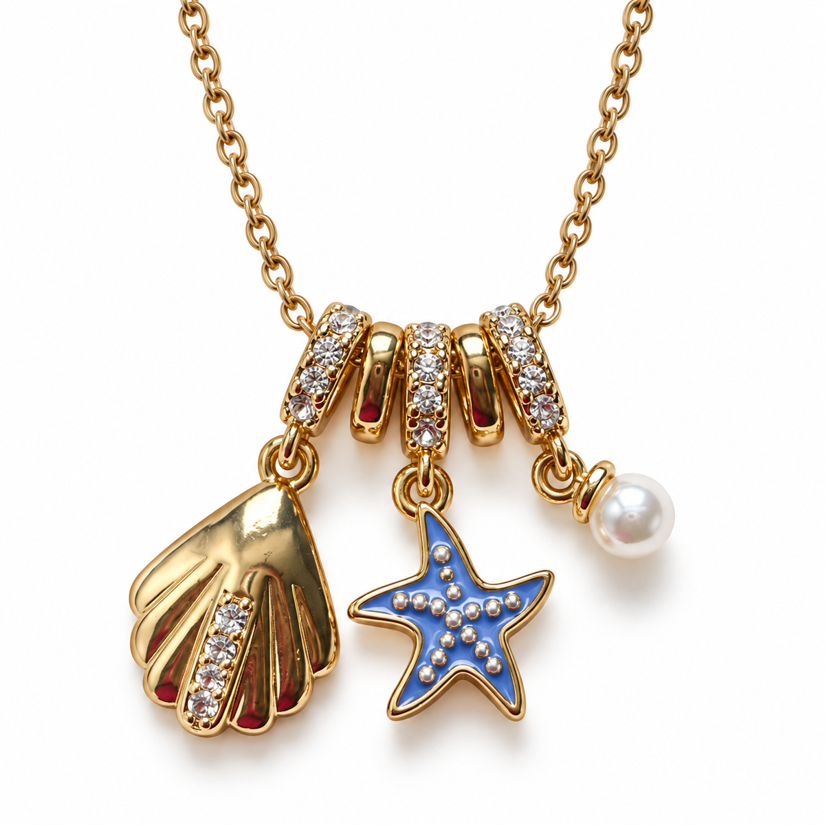 Pearl Starfish Necklace - Detail 1