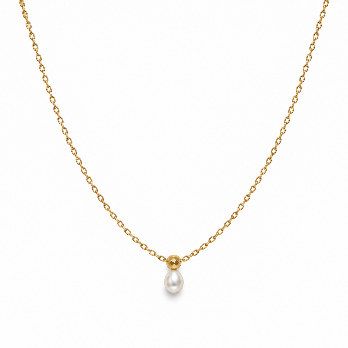 Petite Pearl Drop Necklace - Main