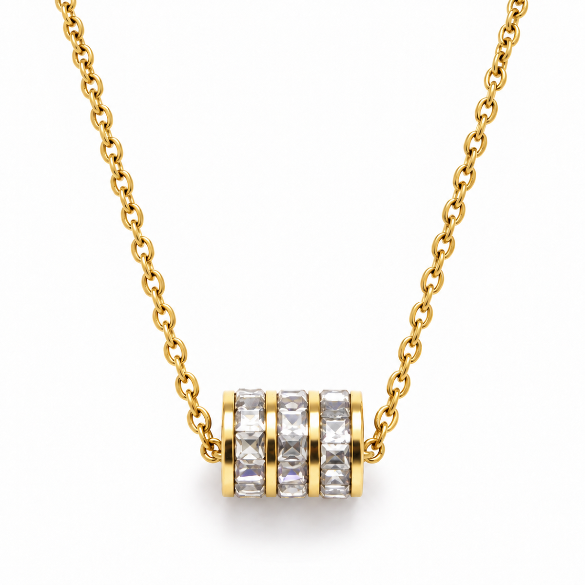 Crystal Perfume Bottle Necklace - Detail 1