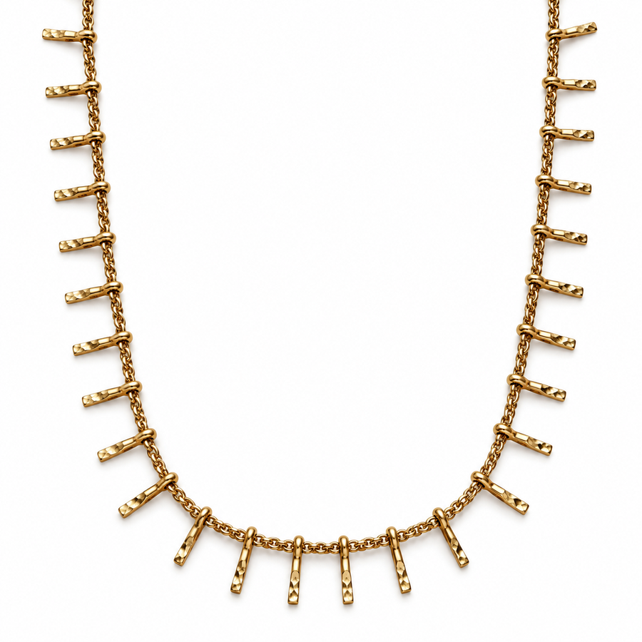 Golden Y-Chain Necklace - Detail 1