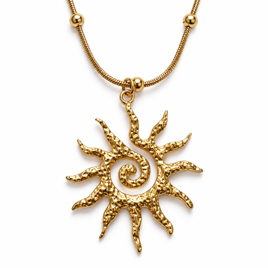 Petite Sunflower Necklace - Detail 1