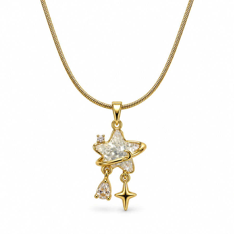 Celestial Star Orbit Pendant Necklace product view