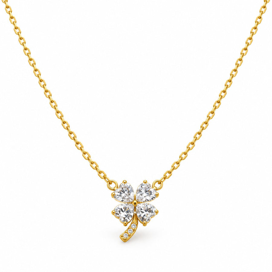 Crystal Clover Pendant Necklace