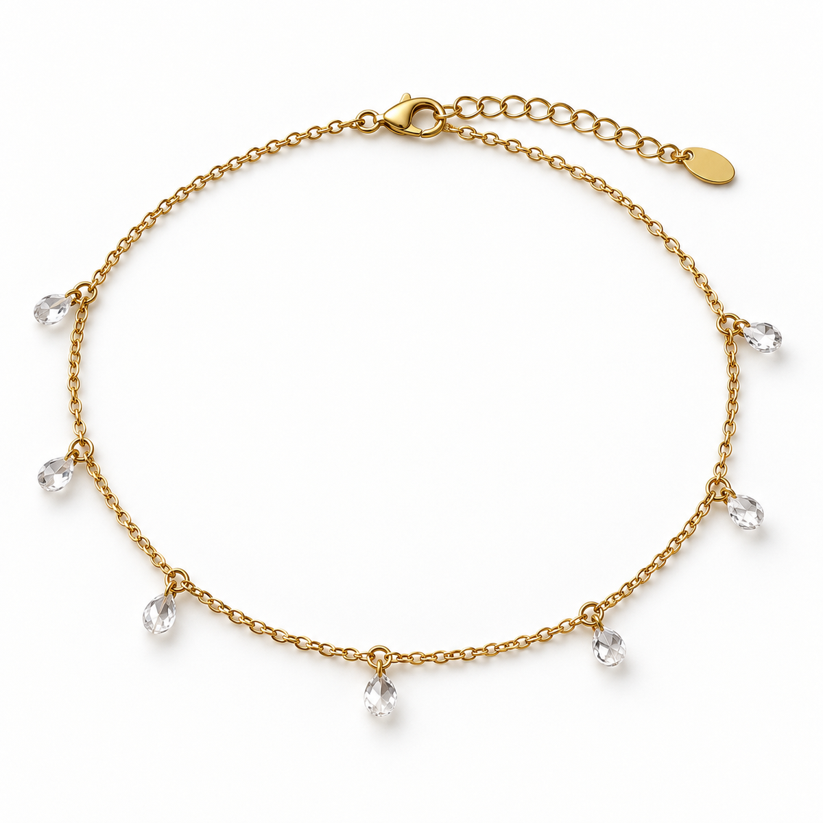 Crystal Dewdrop Anklet - Details