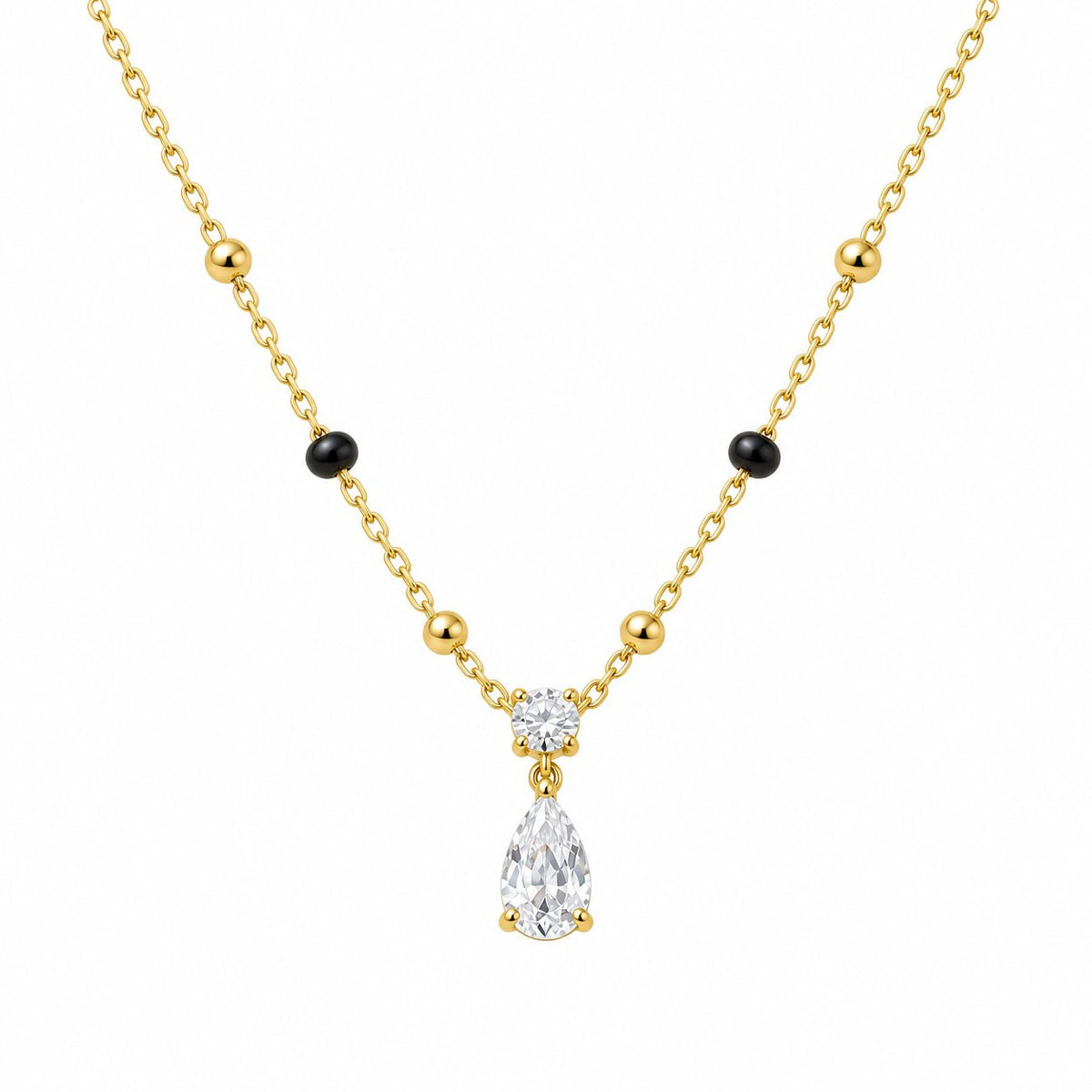 Crystal Teardrop Mangalsutra - Main