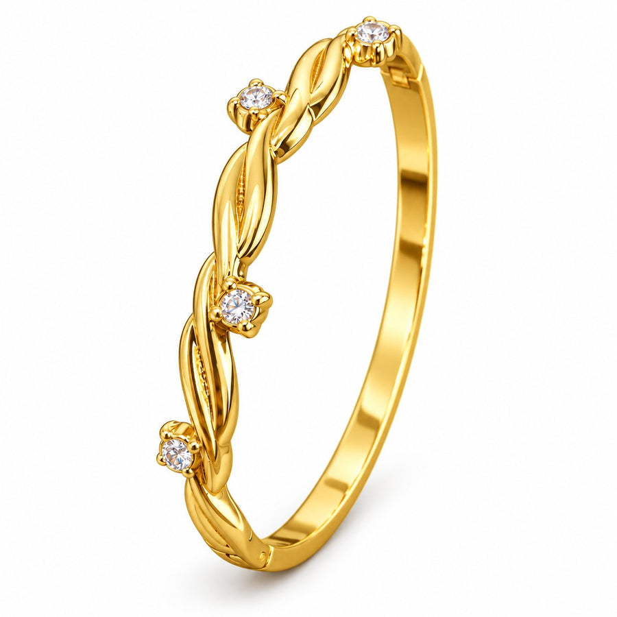 Crystal Twisted Vine Bangle