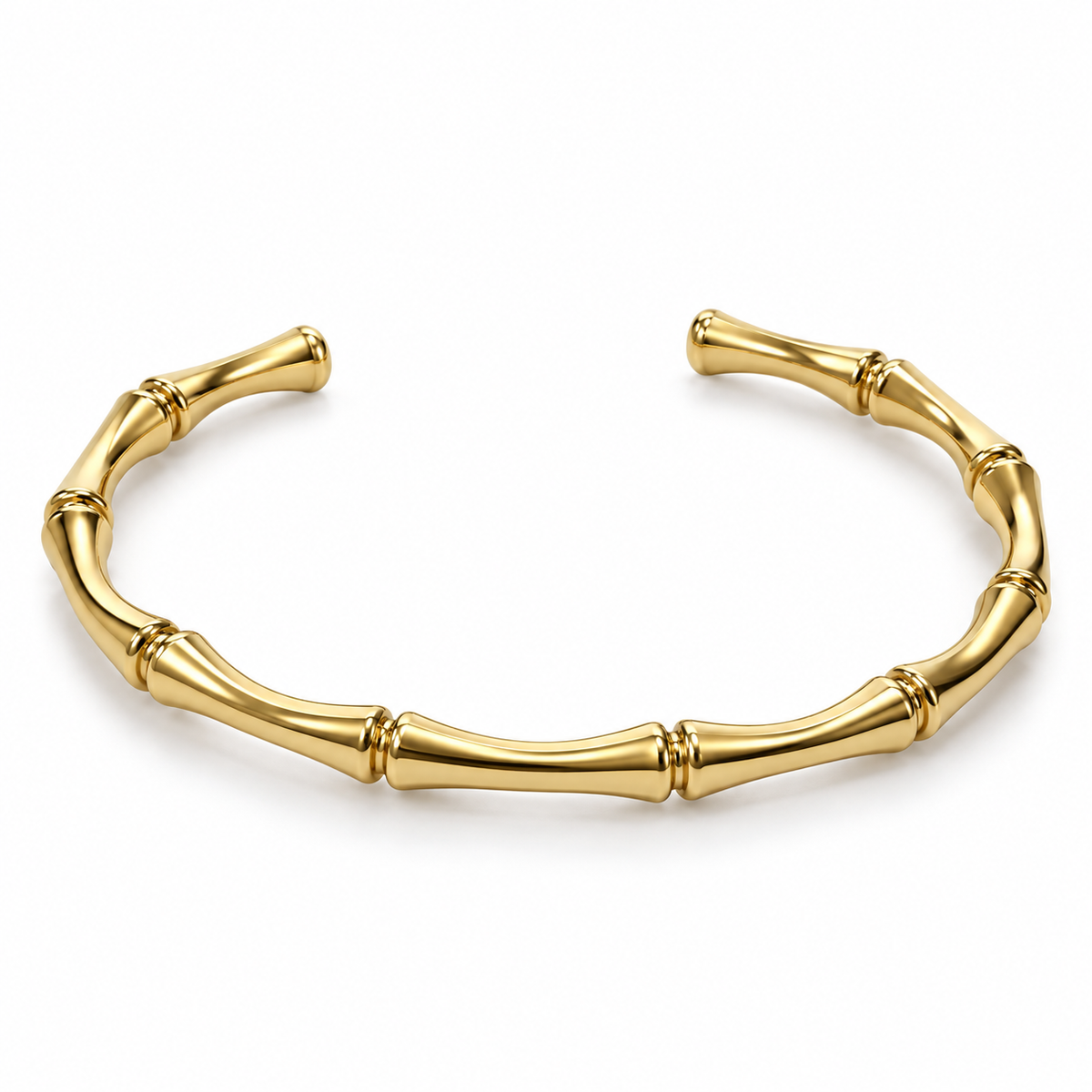 Golden Bamboo Cuff Bracelet - Main