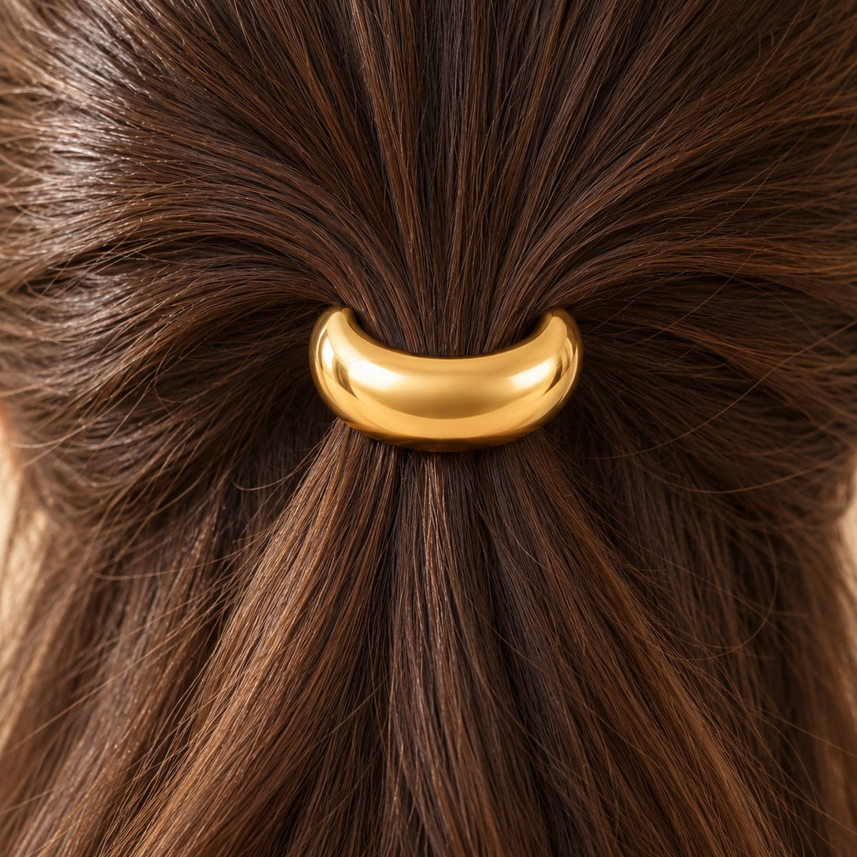 Golden Crescent Hair Tie - Macro