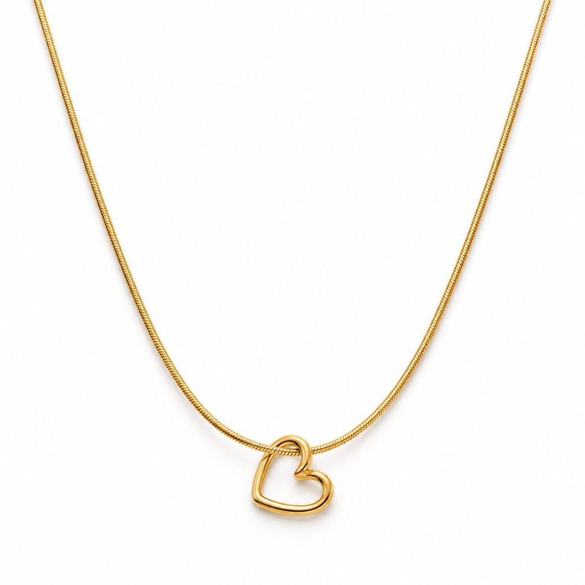 Golden Open Heart Necklace - Main