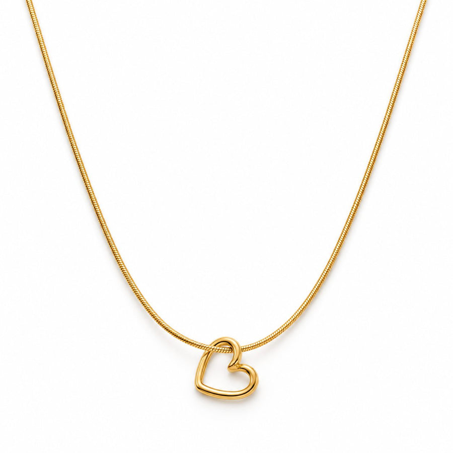Golden Open Heart Necklace