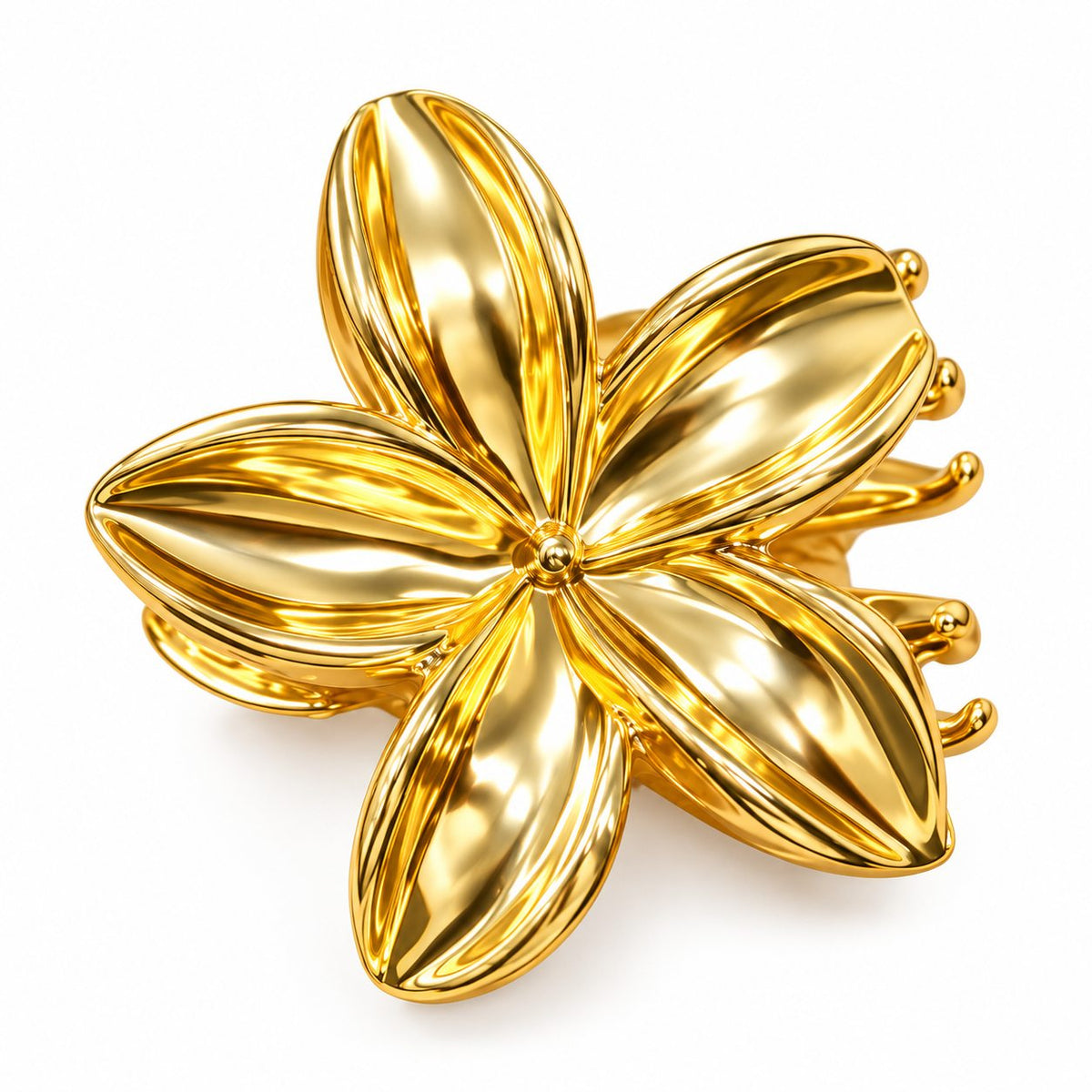 Golden Petal Flower Hair Tie - Main