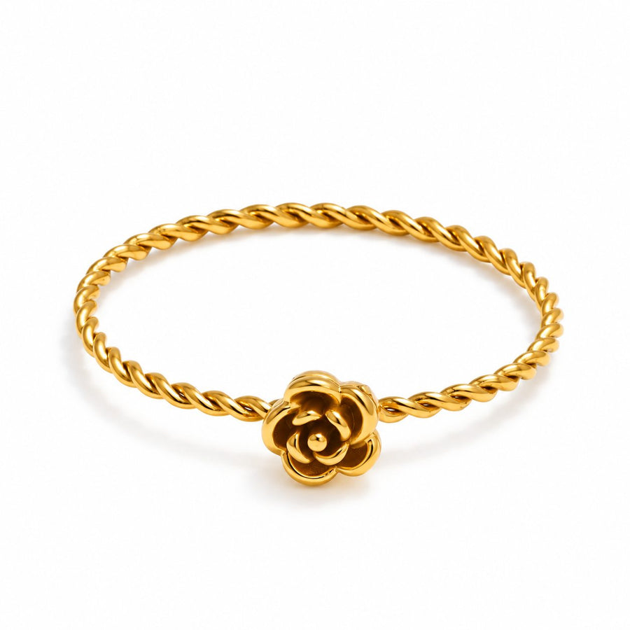 Golden Rose Twist Ring