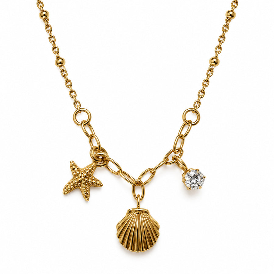 Golden Sea Charm Necklace product view