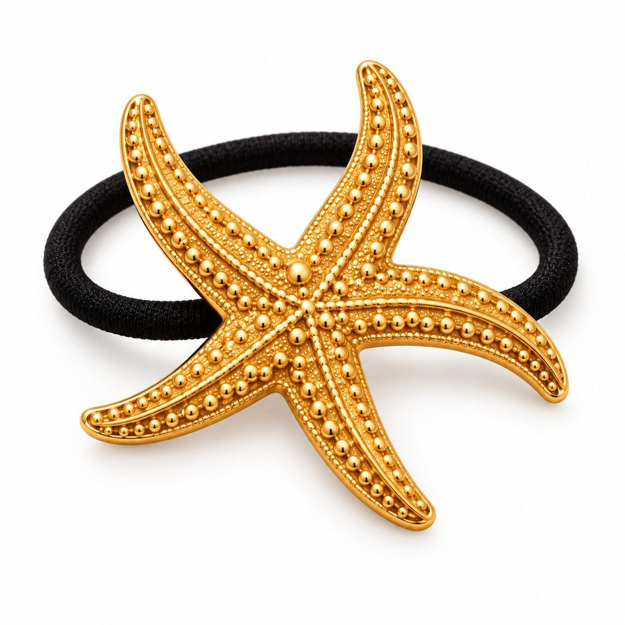 Golden Starfish Hair Tie - Main