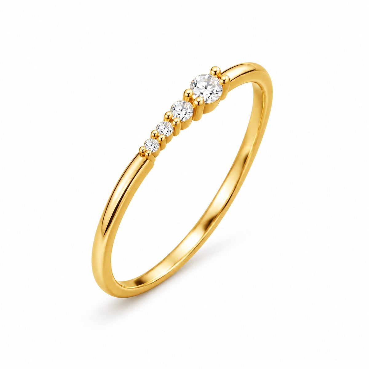 Graduated Crystal Band Ring - Main