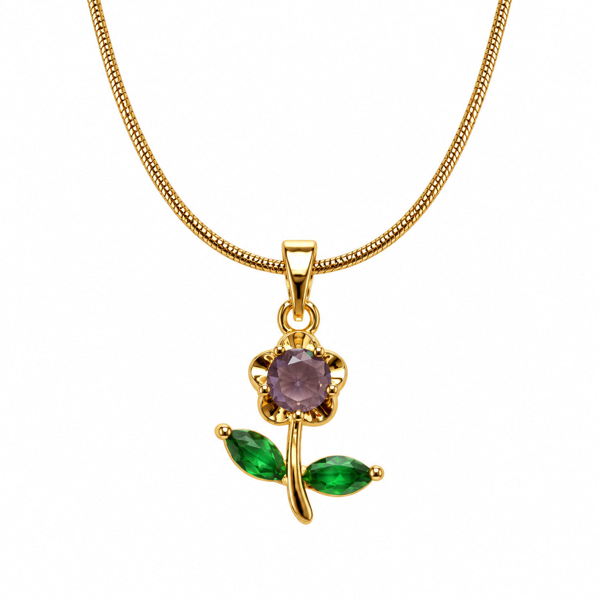 Lavender Blossom Pendant Necklace product view