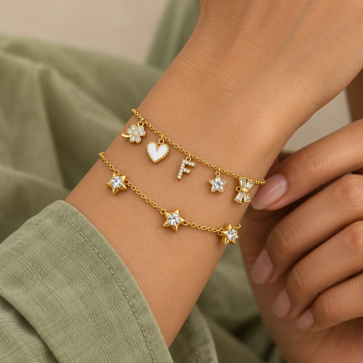 Lucky Five Charm Bracelet - Stacking