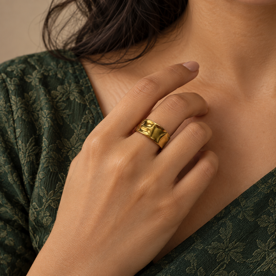 Molten Mosaic Adjustable Ring - Model