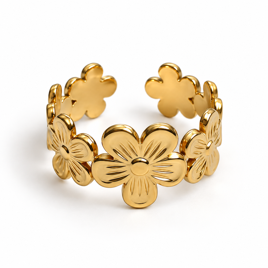 Petal Garland Adjustable Ring - Details