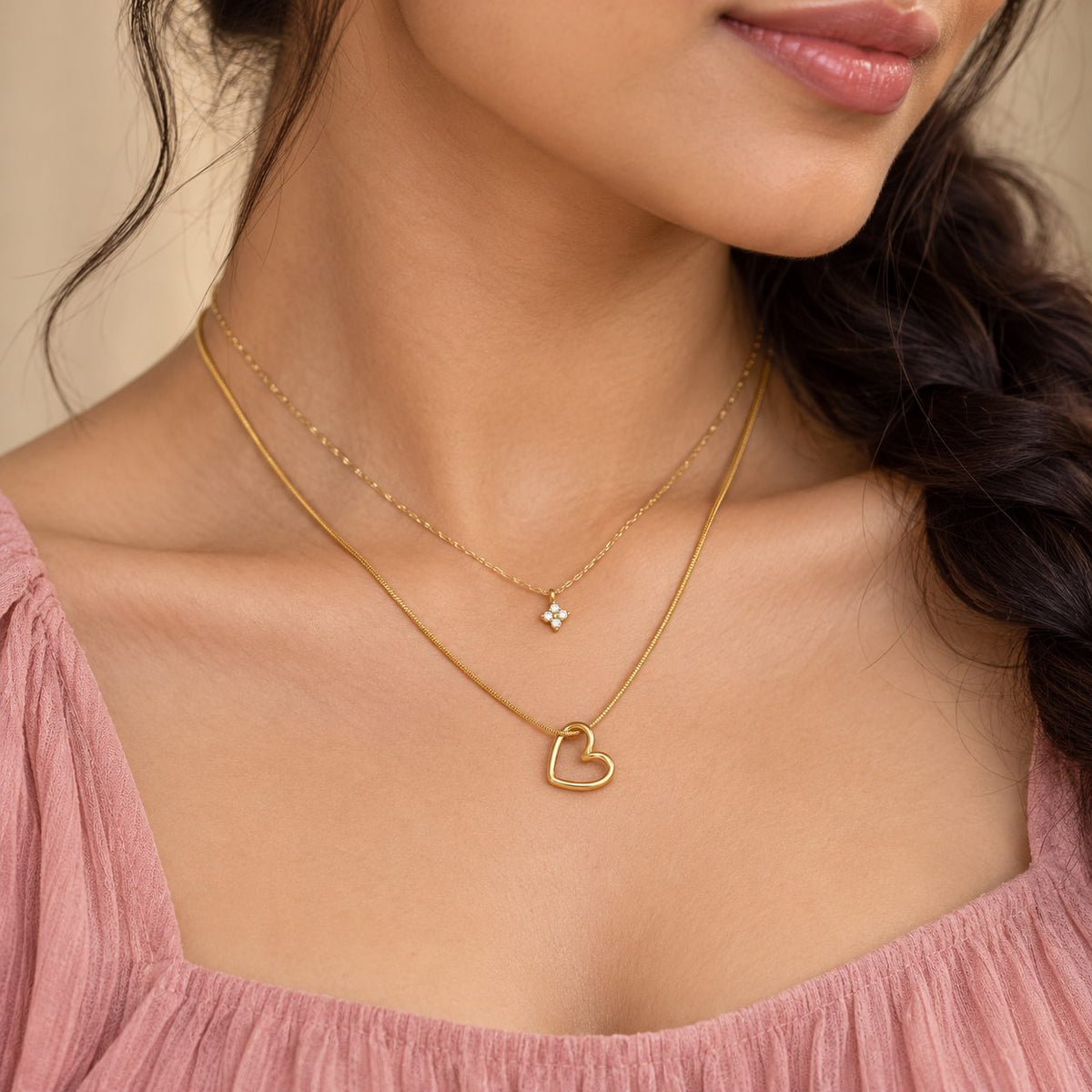 Petite Crystal Cluster Necklace - Stacking