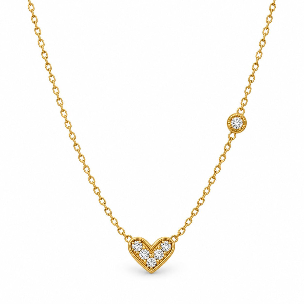 Petite Crystal Heart Necklace - Main