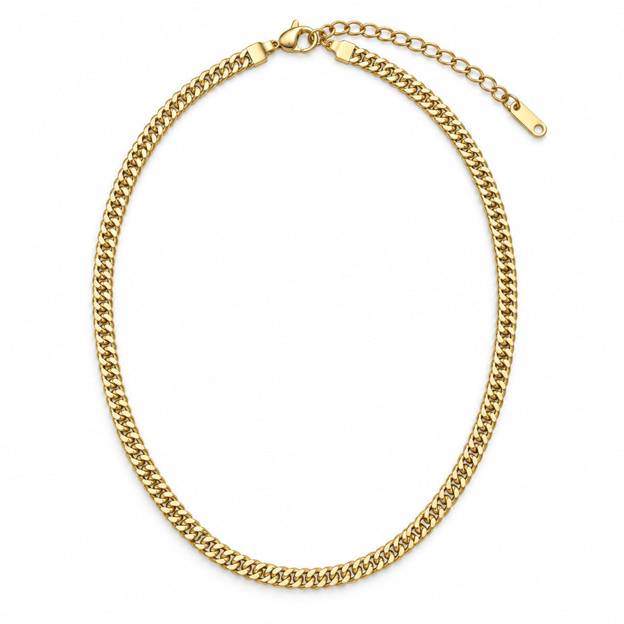 Gold Flat Link Necklace