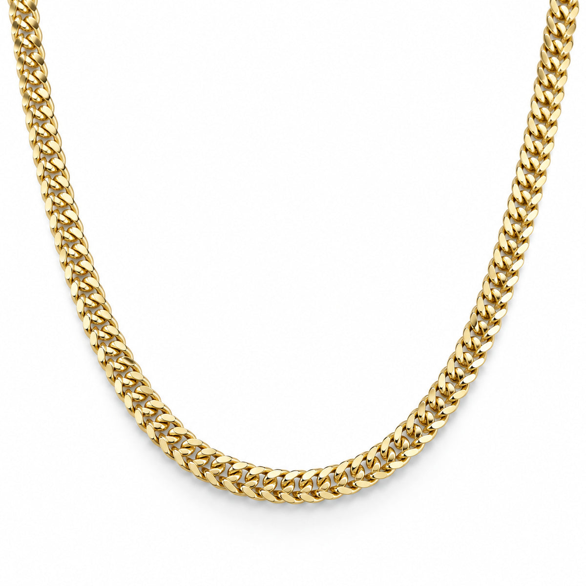 Gold Flat Link Necklace