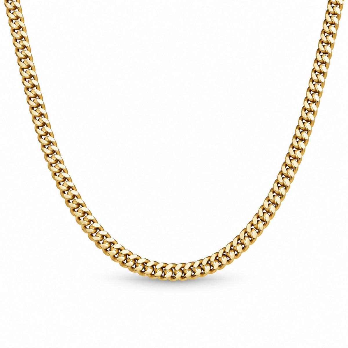 Gold Flat Link Necklace