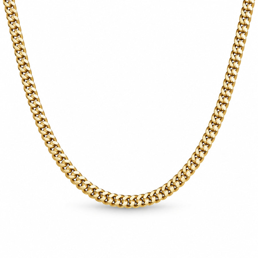 Gold Flat Link Necklace