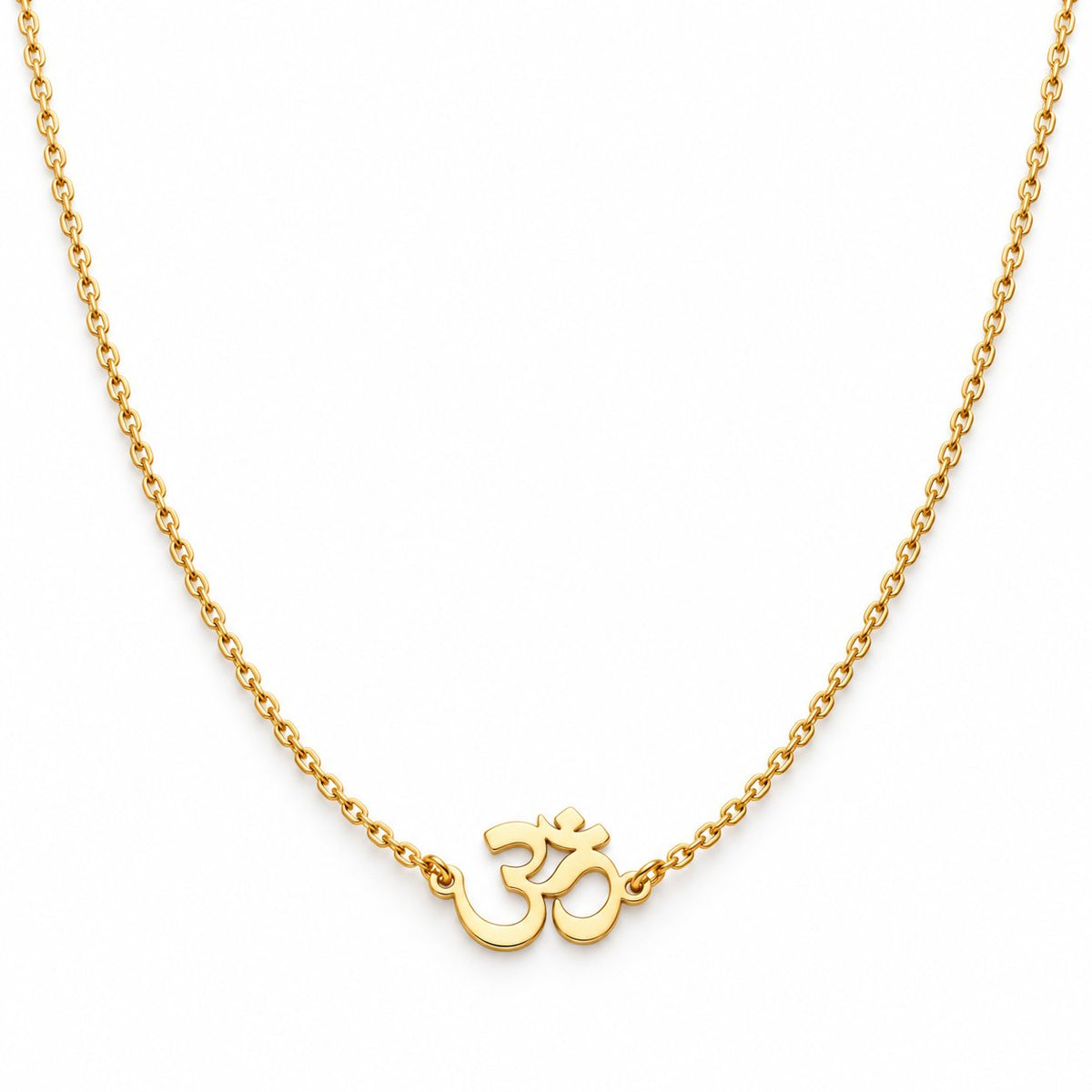 Petite Golden Om Necklace - Main
