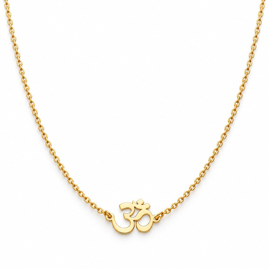 Petite Golden Om Necklace