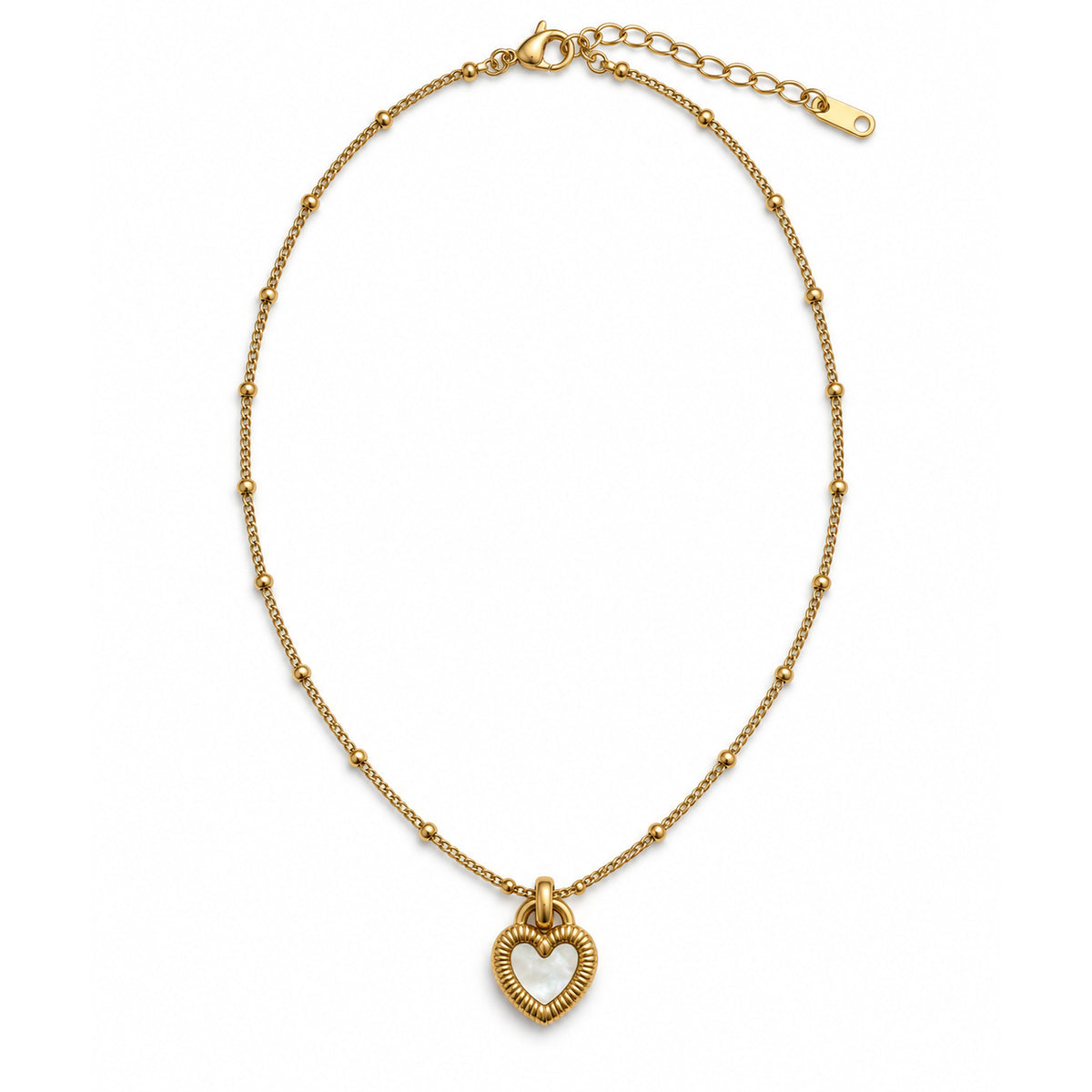 2 in 1 Reversible Black & White Heart Pendant  Necklace