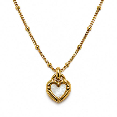 2 in 1 Reversible Black & White Heart Pendant  Necklace