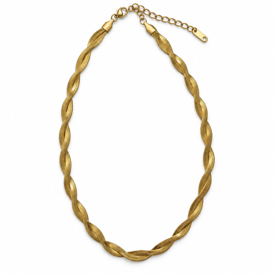 Sculpted Twist Chain Necklace