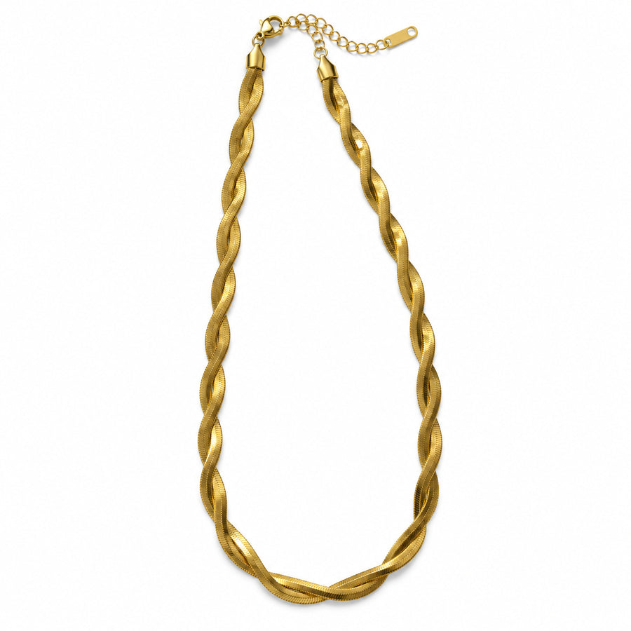 Sculpted Twist Chain Necklace