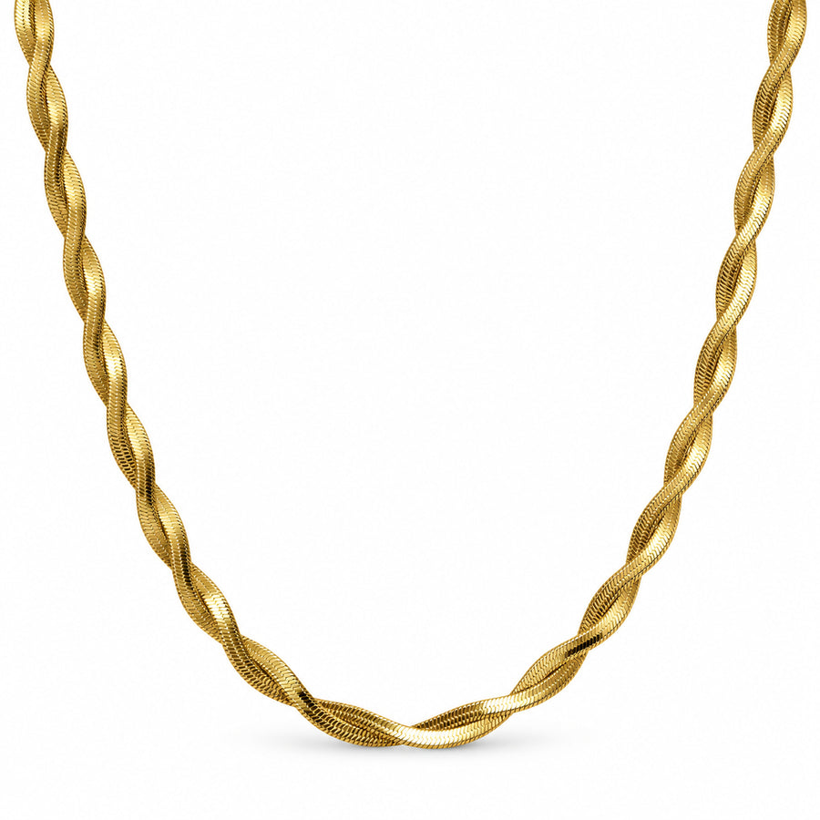 Sculpted Twist Chain Necklace
