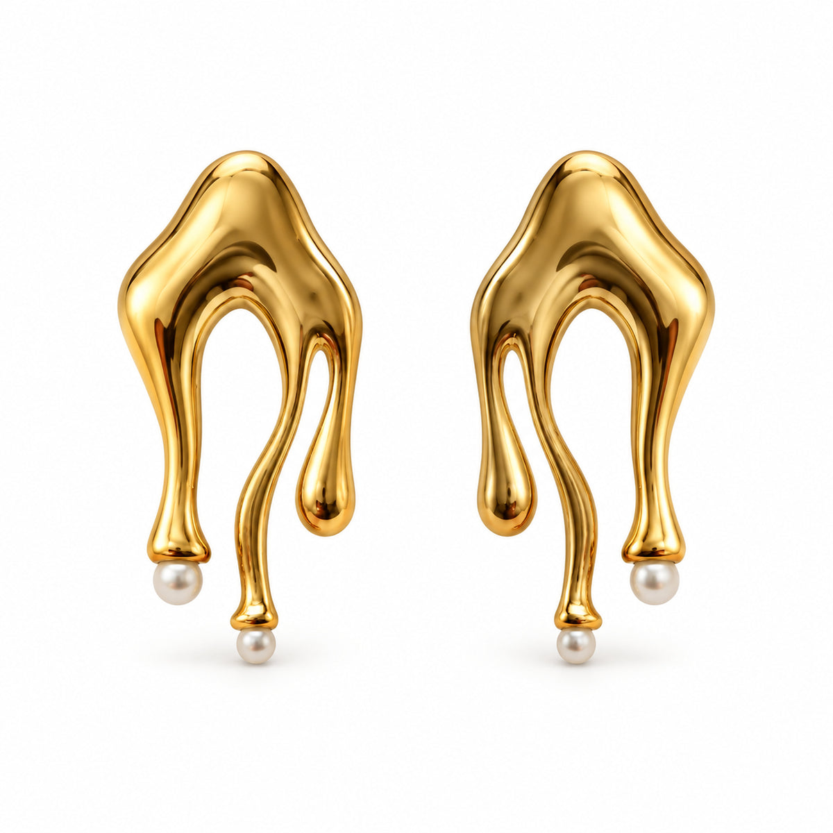 Sculpted Drip Stud Earrings main view