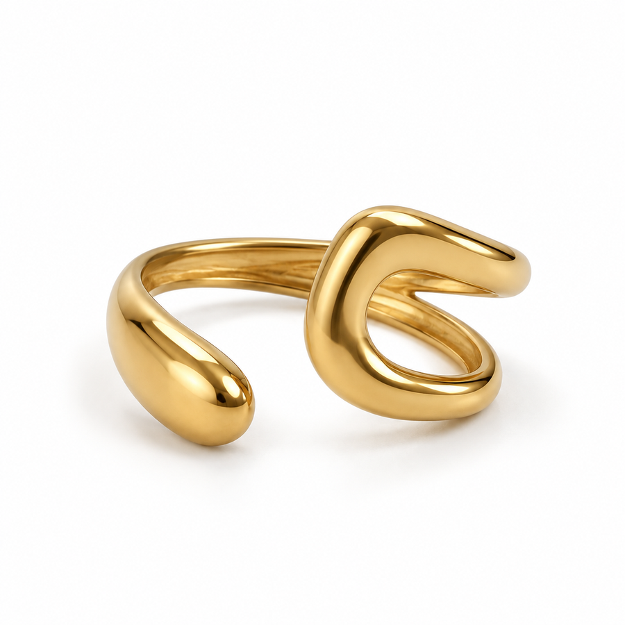 Sculpted Open Drop Ring - Details