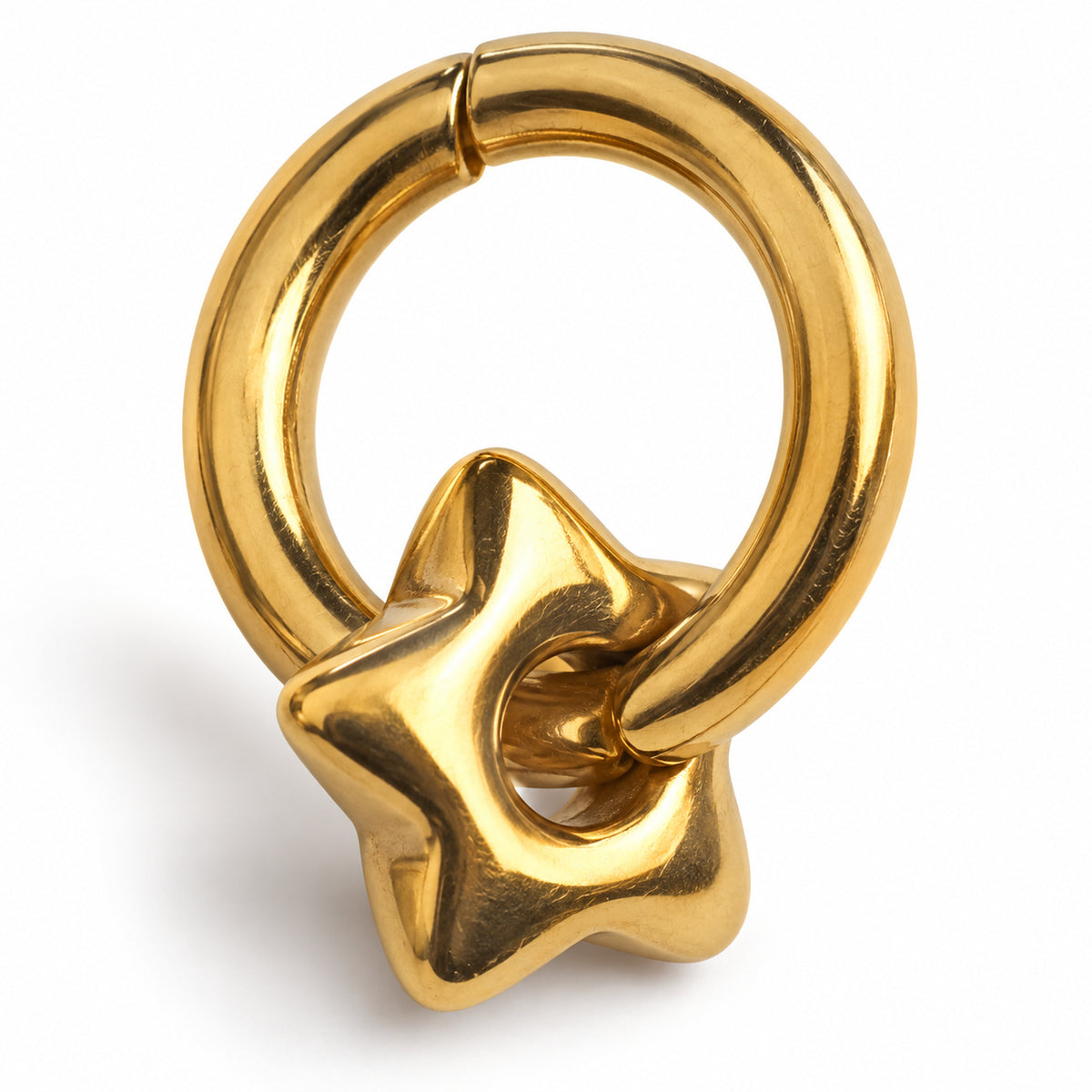 Sculpted Star Knot Earrings detail view
