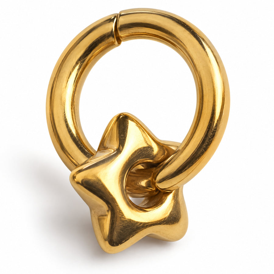 Sculpted Star Knot Earrings detail view