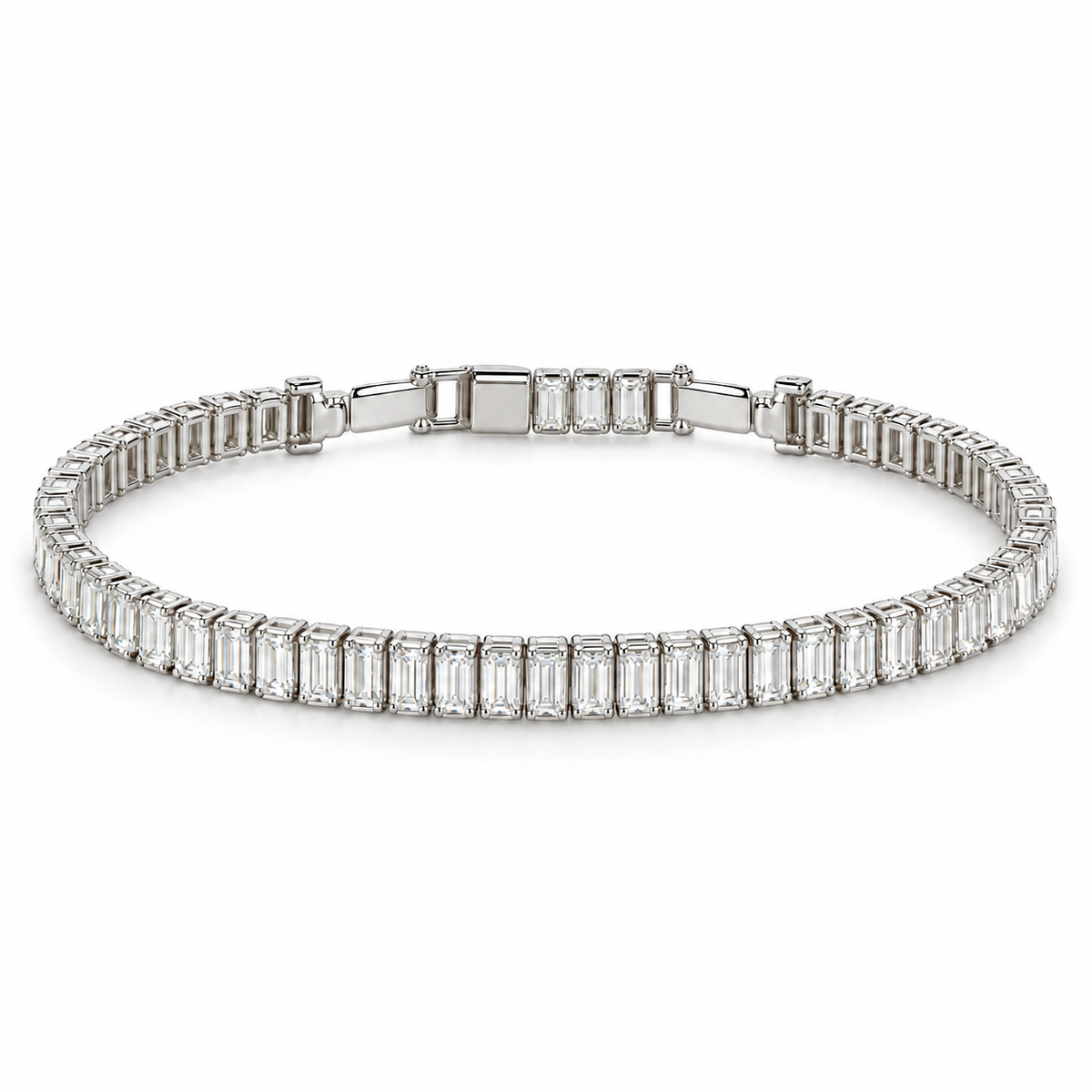 Silver Baguette Tennis Bracelet - Details